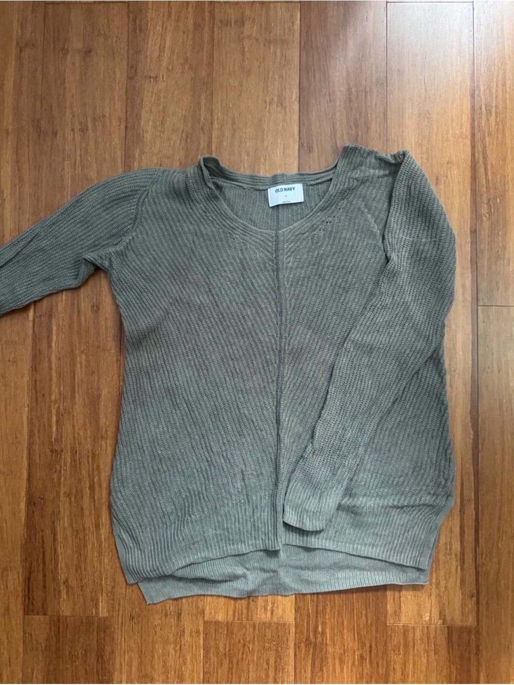 Old Navy Women's Scoop Neck Ribbed Sweater - Olive Green